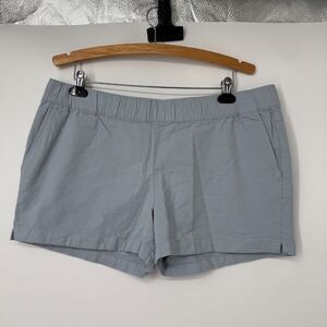 Free Fly Women's Stretch Canvas Pull On Shorts Blue Coastal Cotton Bambo Size XL